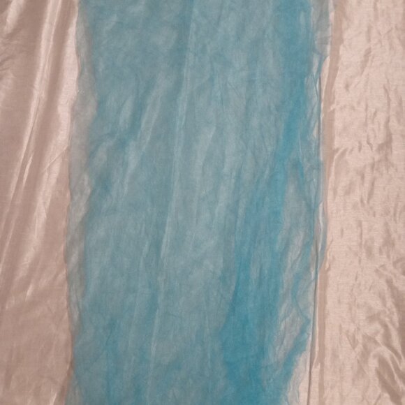 Turquoise and Fuchsia light sheer material - Picture 3 of 5